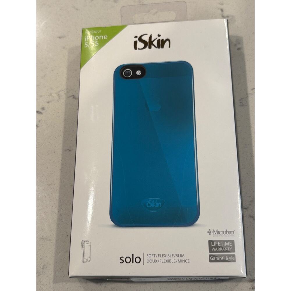 New iSkin Solo Case for iPhone 5 - Blue SOLO5G-PK4
